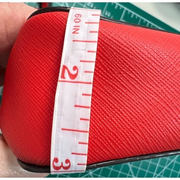 Michael Kors Med Red Leather Jet Set Crossbody Bag Butterfly Embellished Purse - Picture 9 of 11